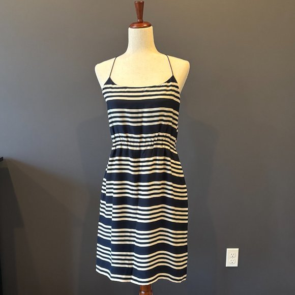J.Crew Silk Striped Slip Dress - Picture 1 of 10